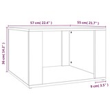 thumbnail of vidaXL Nachttisch Schwarz 57x55x36 cm Holzwerkstoff