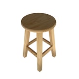 thumbnail of WellHome - Runder Massivholzhocker in Naturfarbe 29x29x50cm