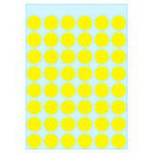 HERMA 1861 Markierungspunkte Gelb 13 x 13 mm 5 Blatt à 48 Etiketten