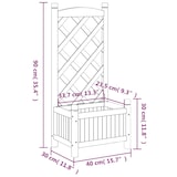 thumbnail of vidaXL Pflanzkübel mit Spalier Braun Massivholz Tanne