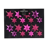 thumbnail of 16tlg Weihnachtskugel Christbaumkugeln Baumkugel Set Sterne Pink