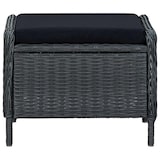 thumbnail of 2-tlg. Garten-Lounge-Set mit Auflagen Poly Rattan Dunkelgrau