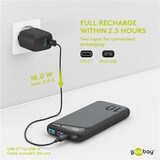 thumbnail of Goobay 53936 Schnelllade-Powerbank 10.000 mAh (USB-C™ PD, QC 3.0) Leistungsstarke Powerbank mit Statusanzeige, Quick Charge-kompatibel