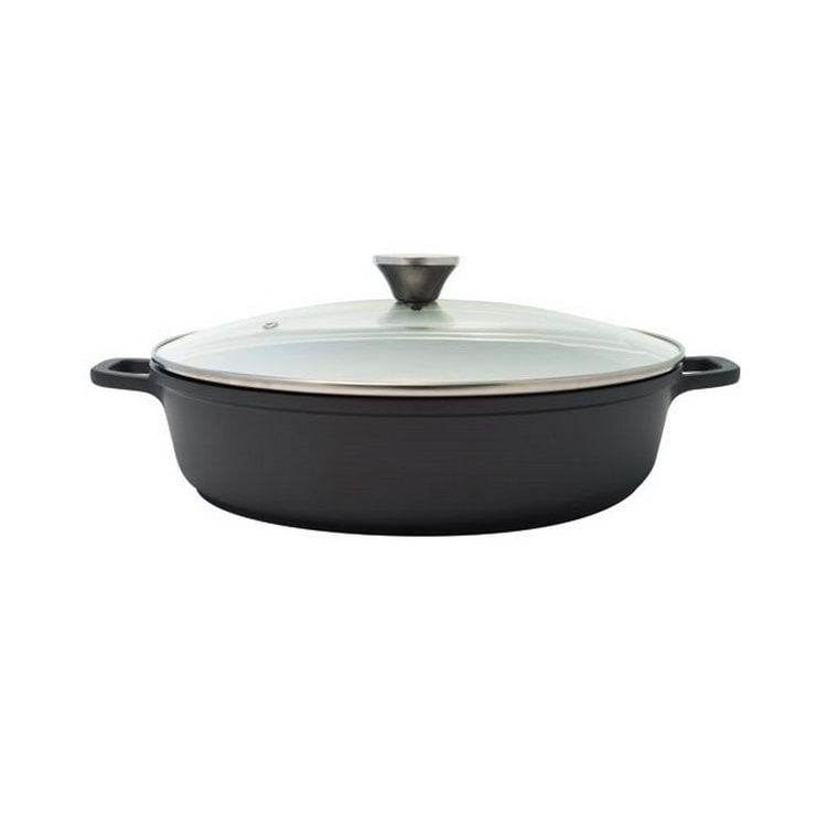 Cocotte Baumalu 29 Cm Fonte émaillée Grise - Fabriquée En France