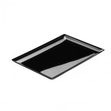 thumbnail of Sovie Servingware Fingerfood Teller aus Plastik, rechteckig, Schwarz, 12 Stück - Einweg Servierplatte