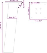 thumbnail of vidaXL Couchtischbeine 4 Stk. Weiß 42 cm Stahl