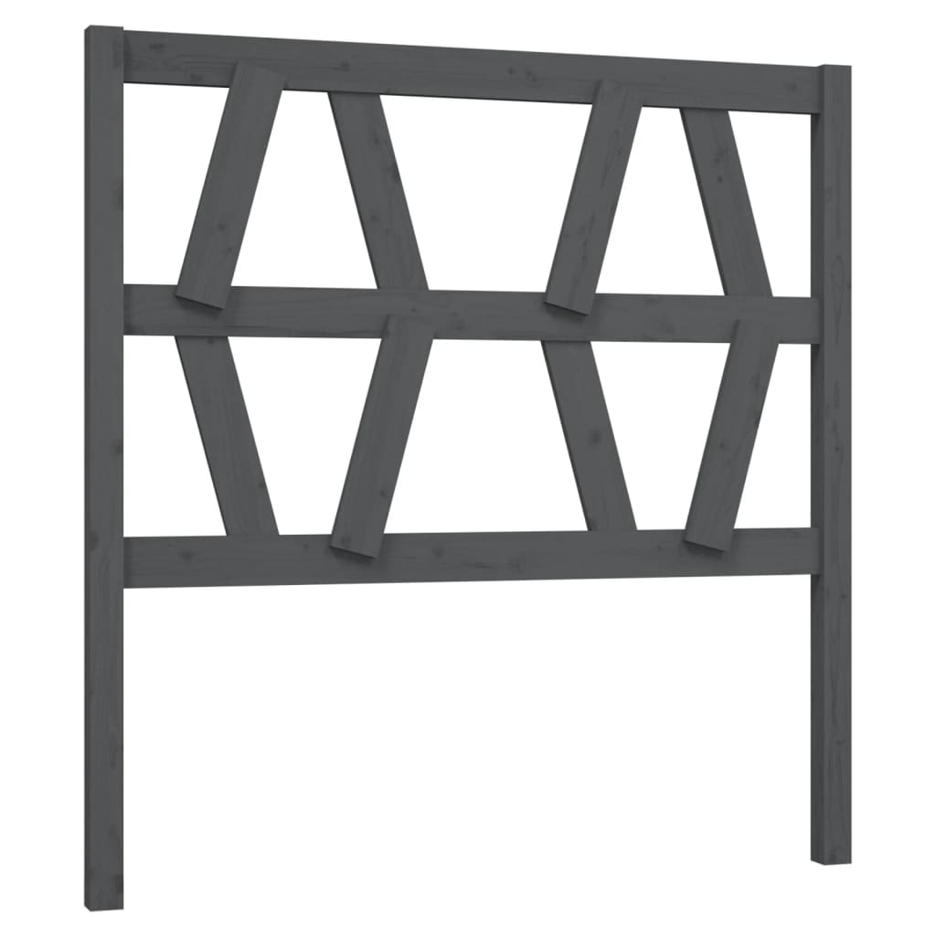 vidaXL Kopfteil Grau 106x4x100 cm Massivholz Kiefer