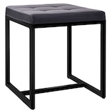 thumbnail of Sitzhocker Barci mit schwarzem Gestell schwarz/Kunstleder