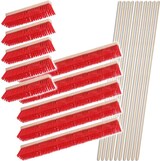 thumbnail of BRB Besen-Set, 10x Straßenbesen, Kunststoffborsten, 5X 400 mm, 5X 1.000 mm, 10x Sattelholz-Besenstiel