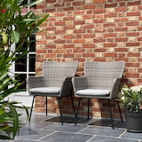 thumbnail of Lot de 2 fauteuil de jardin rond en osier