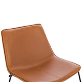 thumbnail of SVITA RON Loungesessel Cocktailsessel Clubsessel ohne Armlehnen Metall-Gestell Leder-Optik Cognac