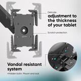 thumbnail of ONKRON Adaptador VESA 75x75 y soporte para tablet 10.1"-12.9", hasta 2 kg, montaje mural o de sobremesa, APM13T-B Negro