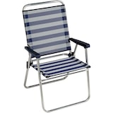 thumbnail of 2X Cadeira dobrável de alumínio azul com riscas