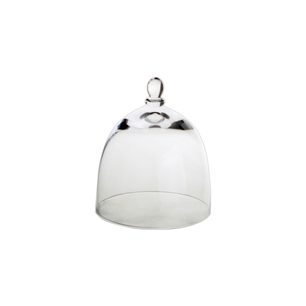 Avet campainha pequena para caixa ou prato de pastelaria vidro transparente diâmetro 13,5 cm altura total 16 cm wz14-3501-cover