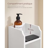 thumbnail of Helloshop26 - Meuble de salle de bain armoire de toilettes 18 x 20 x 80 cm placard fin meuble de rangement haut étagères réglables 12_0006469