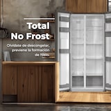 thumbnail of Frigorífico Americano EVVO F90B Glass, 352 l + 198 l, Total No Frost, puerta cristal negro