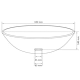 thumbnail of vidaXL Waschbecken Hartglas 42 cm braun