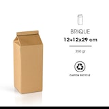 thumbnail of Box di cartone riciclato marrone 12x12x29 cm per 100 unità – Gimex