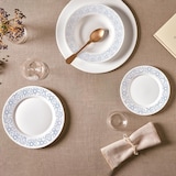 thumbnail of Bormioli Rocco Servizio Tavola 18 Piatti Toledo in Vetro Opale Decoro Blu