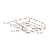 thumbnail of Relaxdays Briefablage, 2er Set, Metall, Dokumentenablage, HBT: 5,5 x 26 x 31,5 cm, Büro Schreibtischablage, roségold