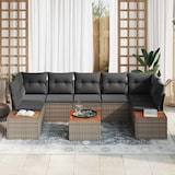thumbnail of vidaXL Garten-Sofa-Set mit Kissen mit Speicher 8 pcs Grau Poly Rattan