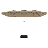 thumbnail of vidaXL Parasol dubbel dak met LED 449x245 cm taupe