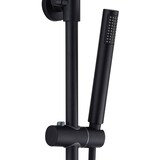 thumbnail of Duschsystem Duschgarnitur Mattschwarz rund mit Regendusche Handbrause Thermostat und Duschstange