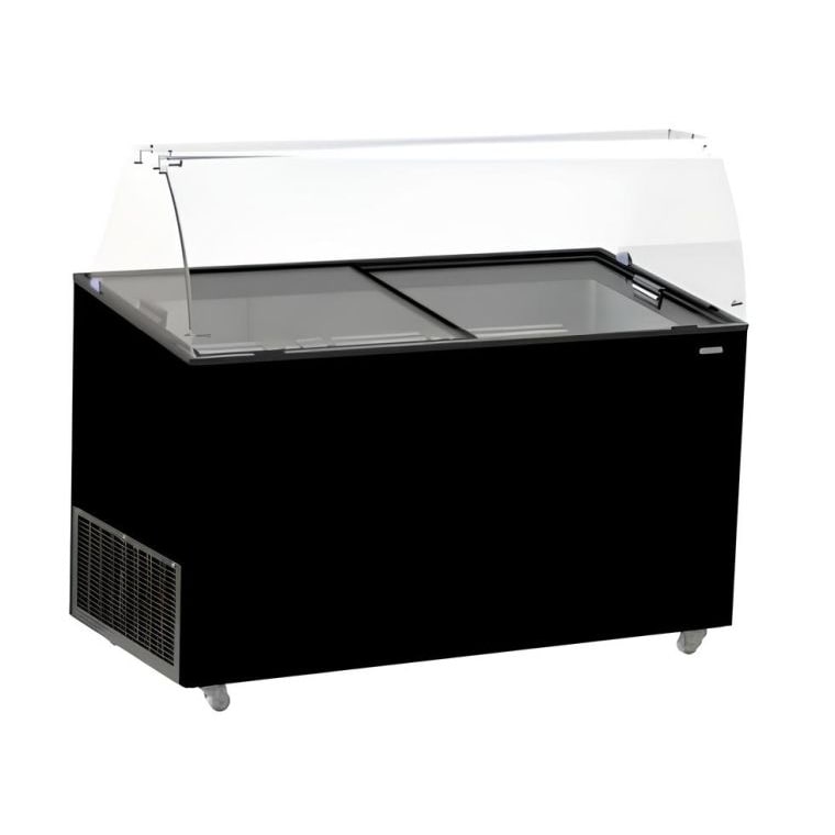 Combisteel ijsvitrine 454L – 12x5L containers, mobiel, statische koeling