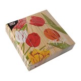 thumbnail of PAPSTAR 50 Servietten, 3-lagig 1/4-Falz 40 cm x 40 cm "Blooming Tulips"