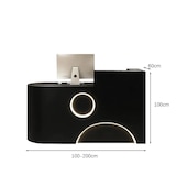 thumbnail of Kleine Empfangstheke, moderne Kassentheke und Rezeption, geeignet für Geschäfte, Kosmetikstudios und mehr Schwarz 200×60×100cm【H Paopao 200】