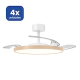 thumbnail of Pack 4 Ventiladores Techo LED Premium - Acabado Madera - Motor DC Silencioso 24V - 6 Velocidades - Luz 3240LM Mando Rústico Moderno