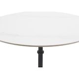 thumbnail of METRO PROFESSIONAL Mesa de comedor gastro, acero/piedra, aspecto mármol, Ø 60 cm x 74 cm, redonda, blanco