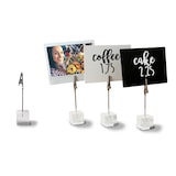 thumbnail of Securit® Conjunto de 6 Porta-etiquetas Acrílicos - Com mola - Suporte vertical a partir de superfície horizontal (Etiquetas não incluídas)