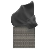 thumbnail of vidaXL Outdoor-Loungebett mit Dach und Kissen Grau Poly Rattan