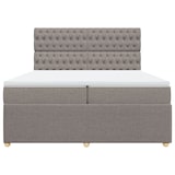 thumbnail of vidaXL Boxspringbett mit Matratze Taupe 200x200 cm Stoff