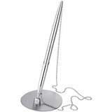 thumbnail of Alco Kugelschreiberständer Metall mit Kette silber