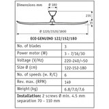 thumbnail of Deckenventilator Eco Genuino 180 MW-NT