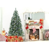 thumbnail of Tarrington House Kerstboom, metaal / PVC, Ø 110 x 210 cm, inklapbaar, groene en witte toppen met dennenappels