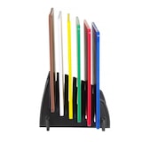 thumbnail of HENDI Satz mit 6 Schneidebrettern HACCP mit Halterung., 6 Stk., 450x300mm