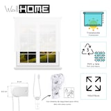thumbnail of WellHome - Doorschijnend polyester rolgordijn 110 x 175 cm (Breedte x Hoogte) wit