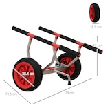 thumbnail of SPORTNOW Carrello Kayak Larghezza Regolabile in Alluminio Max 100kg