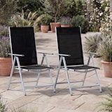 thumbnail of CASARIA® Aluminium Gartenstuhl Bern Klappbar Silber 2er Set