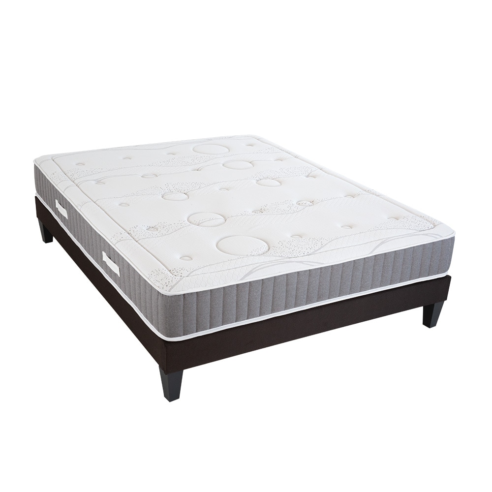 Ensemble   Matelas Mémoire de forme + Sommier Bois 140x200 cm INTUITION OLYMPE LITERIE
