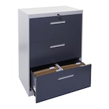 thumbnail of Armário de arquivo suspenso HWC-A10, armário de arquivo, armário de escritório, armário de aço, A4 bloqueável ~ 103x76x46cm cinzento-escuro cinzento