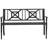 thumbnail of Outsunny Banco de Jardín de 2 Plazas Banco Exterior de Acero con Reposabrazos y Respaldo Decorativo para Terraza Balcón Carga 280 kg 128x62,5x81,5 cm