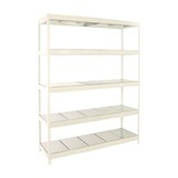 thumbnail of SimonRack Industrieregal, 2000x1800x900 mm, 600 kg am Biegepunkt, 5 Metallböden, Garagenregal, Weiss/Verzinkt- Simonforte
