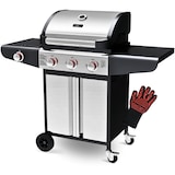 thumbnail of Gasgrill 3+1 Brenner mit Deckel DELO [Inkl. Handschuhe] Grillwagen mit Seitenbrenner Campinggrill mit Seitenablage & Thermometer