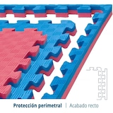 thumbnail of Arquiservi - Esterilla Tatami Puzzle 1x1x20mm Rojo-Azul / Antideslizante, yoga, pilates.