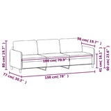 thumbnail of vidaXL 3-Sitzer-Sofa Weinrot 180 cm Stoff