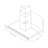 thumbnail of ELICA Hotte Décorative Murale 90cm 69db 581m3/h Noir/inox prf0104626a